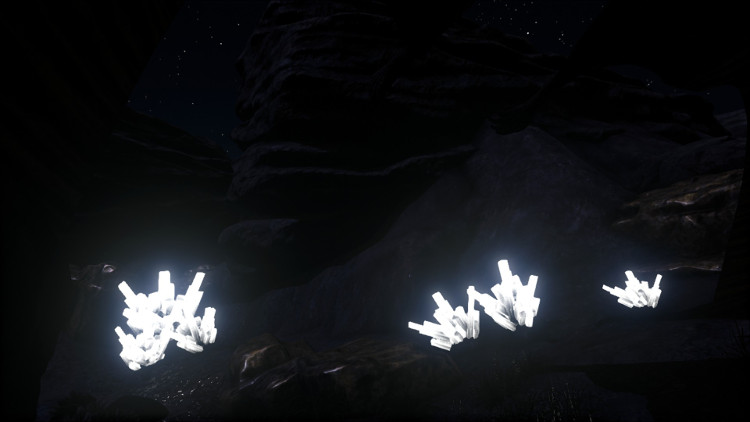 Crystal can be found in large quantities on some Mountain Tops in Ark.