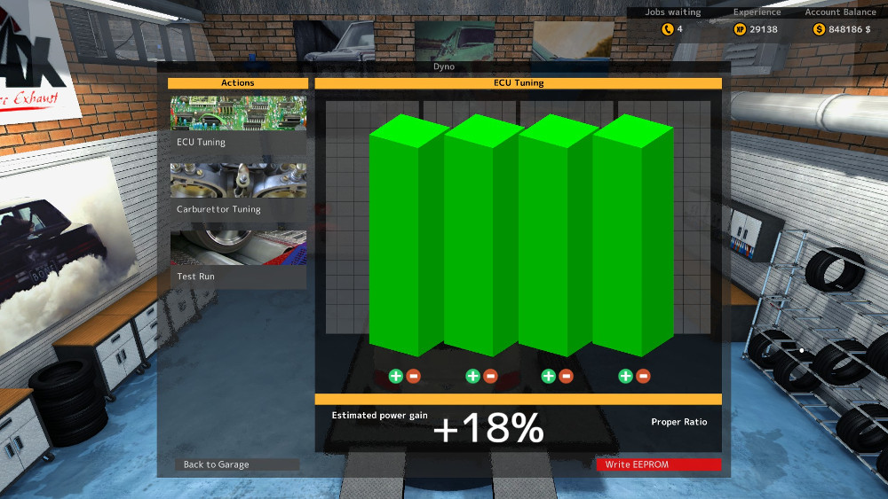 ECU Tuned to +18% and Proper Ratio in Car Mechanic Simulator 2015