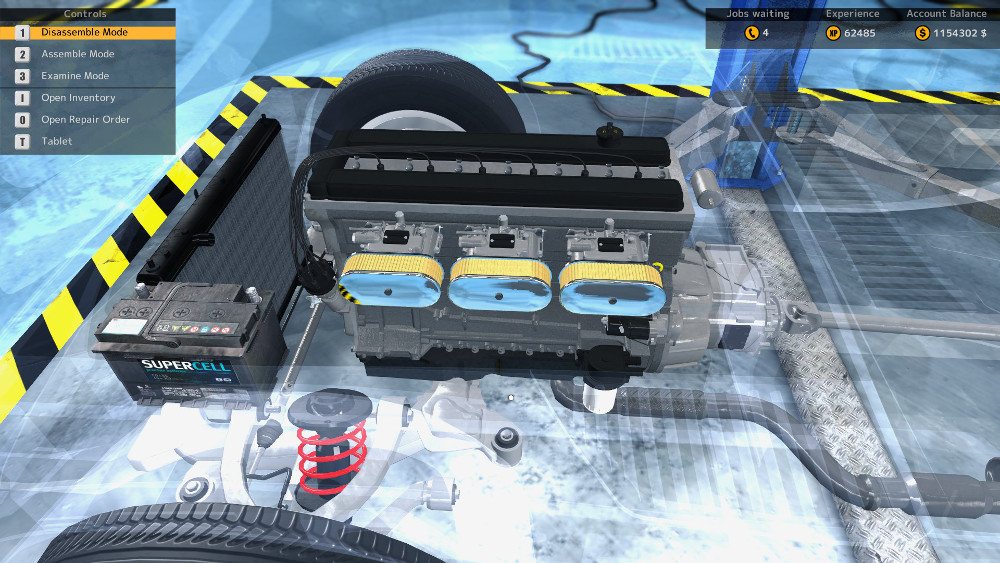 Here we have side-draft air filters and carburetors mounted on an engine in Car Mechanic Simulator 2015.