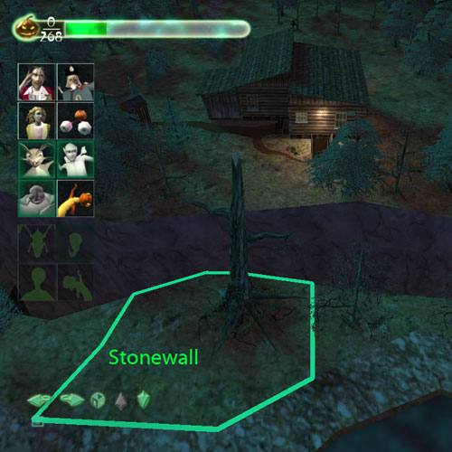 Stonewall should be bound near the base of the tree.