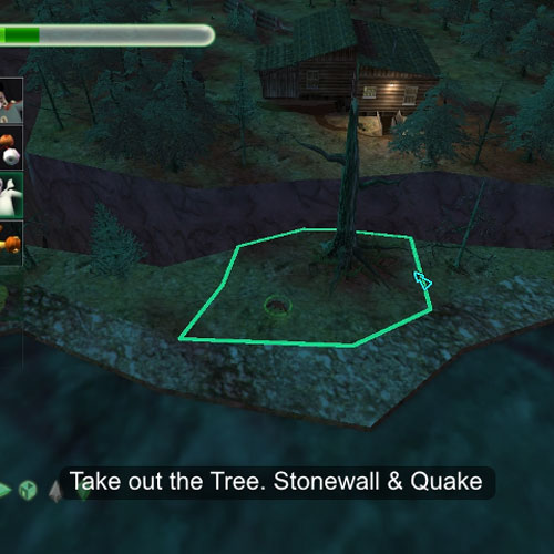 Take down the tree to provide the mortals a way across the canyon.
