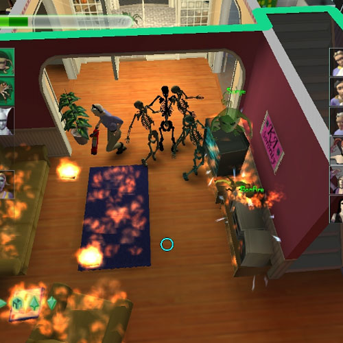 Once things are rolling you can move most of your haunters to the living room.