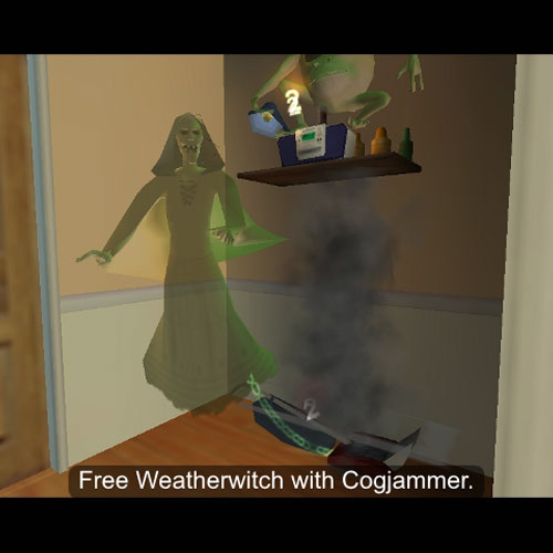 To free Weatherwitch bind Cogjammer to the radio and use his Wild and Crazy power.