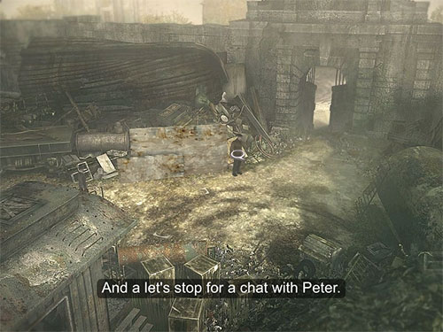 The last thing you should do before leaving the trainyard is to talk to Peter.