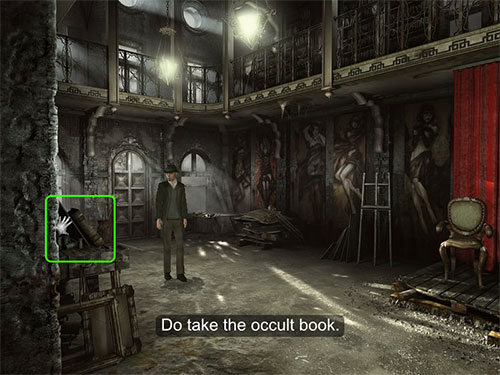 In the first room at Mark's Place you'll want to take the Occult Book.