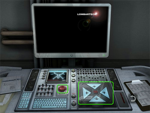 To deploy a robot click the round red button to the center right of the console. Then once it is deployed click on on the control pad at the bottom right of the console.