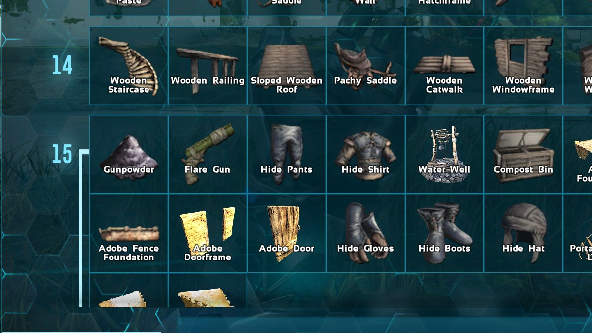 Complete and searchable listing of the various item class names in Ark.