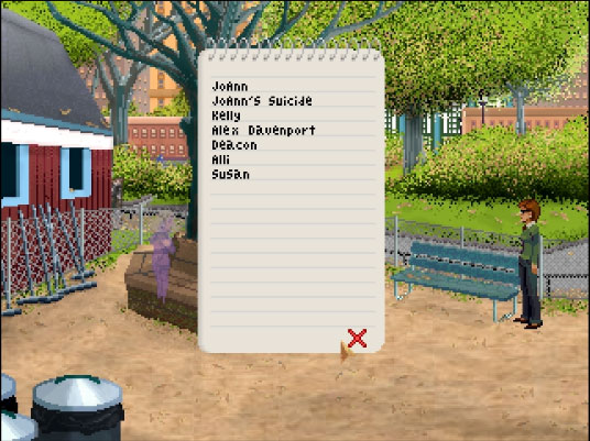 You now have all the information you need to talk with the ghost at the dog run and get her name as well as the names of her friends.