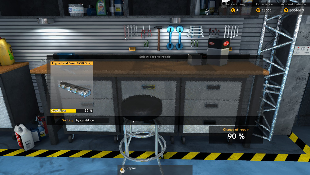 Repairing parts is a key component in Car Mechanic Simulator 2015, especially with vehicles purchased at auction.