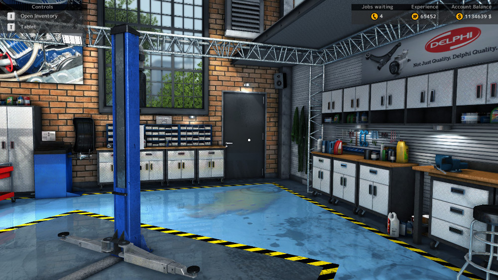 The Parking Garage can be found through the door in the back right of the garage in Car Mechanic Simulator 2015.
